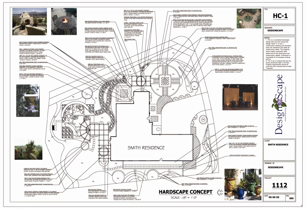 Complete Designscape hardscape concept plan